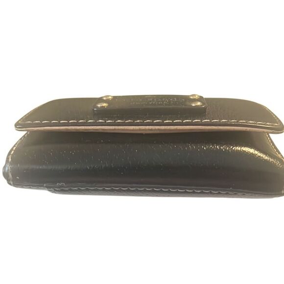 Kate Spade Black Leather Key Fob Zip Coin Bifold Wallet - Picture 10 of 15